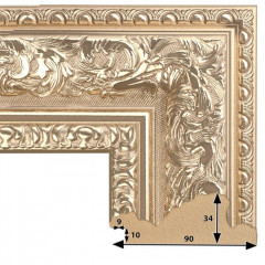 903-8 багет из пластика золото