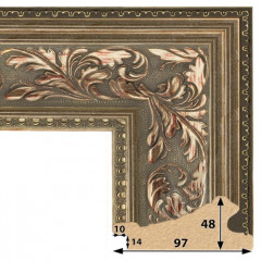 974-2 багет из пластика коричневый