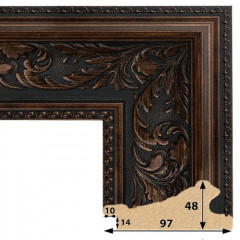 974-4 багет из пластика коричневый