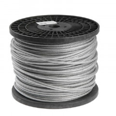 Трос стальной №5, в катушке, в оплетке, для картин до 11 кг