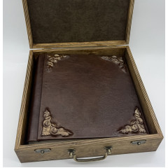 Милан кожаный альбом в кейсе