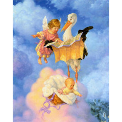 Аист детский альбом голубой