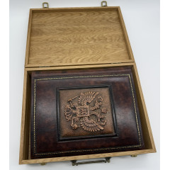 Герб России кожаный альбом под наклейку