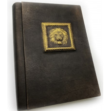 Лев кожаный фотоальбом 