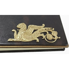 Крылатый лев кожаный альбом под наклейку