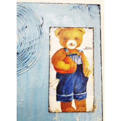 R02 Ricamo  детский альбом голубой под наклейку