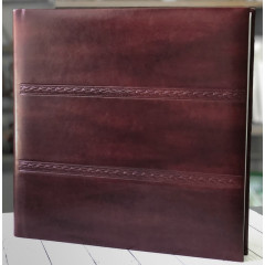 553-1 кожаный альбом под наклейку коричневый