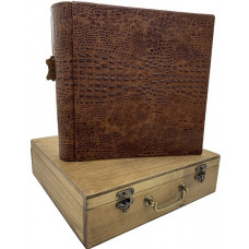 Aligator люкс кожаный фотоальбом в кейсе