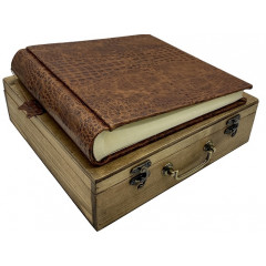 Aligator люкс кожаный фотоальбом в кейсе