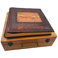 Сотворение кожаный фотоальбом в кейсе