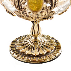 Бокал для коньяка Классик с искусственным камне "Янтарь желтый" 420 мл в подарочной коробке 050401034