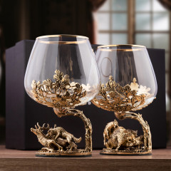 Набор 2 бокала для коньяка "Охота на Оленя" и "Охота на Вепря", в коробке из дизайнерского картона 10051291