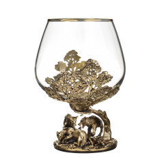 Бокал для коньяка Волки 420 мл в подарочной коробке 10058815