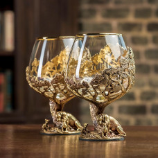 Набор из 2 бокалов для коньяка 420 мл "Львица" royal в подарочной коробке 10059231