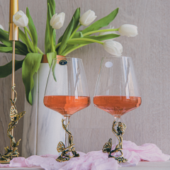 Подарочный набор из 3 бокалов для вина "Бабочки" в подарочной коробке