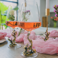 Подарочный набор из 3 бокалов для вина "Бабочки" в подарочной коробке