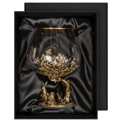 Бокал для коньяка "Заяц" 420 мл в подарочной коробке 13000304