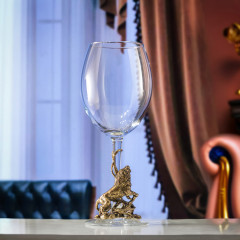 Бокал для вина "Лев на ветке" (со статуэткой на ножке)