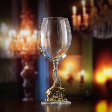 Бокал для вина "Лев на ветке" (со статуэткой на ножке)