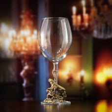 Бокал для вина "Львица на ветке (со статуэткой на ножке)