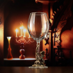 Бокал для вина "Дракон ", (мальчик) (со статуэткой на ножке)