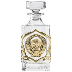 Набор "Великая Россия": 12 стопок Патрон "Герб СССР", Штоф "TImeless", накл. "Герб СССР"