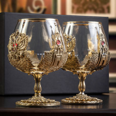 Набор 2 бокала для коньяка "Россия", в коробке из дизайнерского картона 50402043/1