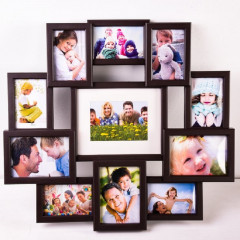 11-фото коричневая деревянная мультирамка