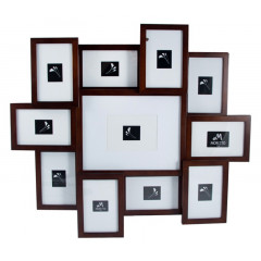 Аквамарин коричневая деревянная мультирамка