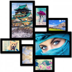 Геометрия-3 чёрная деревянная мультирамка