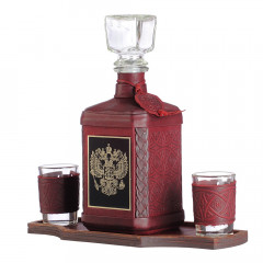 096-17-61 Графин «Герб» с накладкой из стали