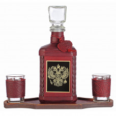 096-17-61 Графин «Герб» с накладкой из стали