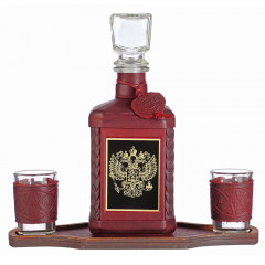 096-17-61 Графин «Герб» с накладкой из стали