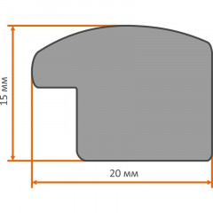 201-90 багет из пластика чёрный
