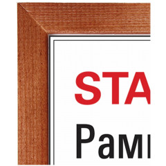 Sam-2 Деревянная рамка 21х30 см, багет 20 мм, светло коричневый, стекло