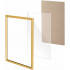 Sam-18 Пластиковая рамка 21х30 см, багет 14 мм, золото, вставка стекло
