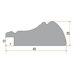 49-10 багет деревянный золото