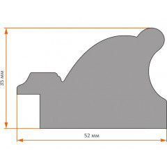 520-090 багет из пластика коричневый