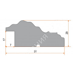 53-45 багет деревянный чёрный