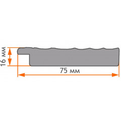821-2 багет из пластика чёрный