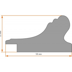 K5804-H59 пластиковая рамка 80-110