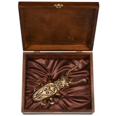 Подарочный набор Жук для снятия обуви в деревянной шкатулке