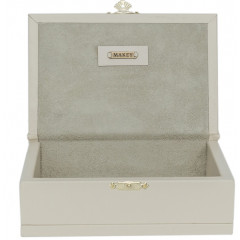 043-08-43 Шкатулка прямоугольная Ренессанс. Цвет молочный